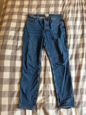 Sezane Brut Sexy Women’s Dark Blue Jeans - Classic Straight Fit Size 44